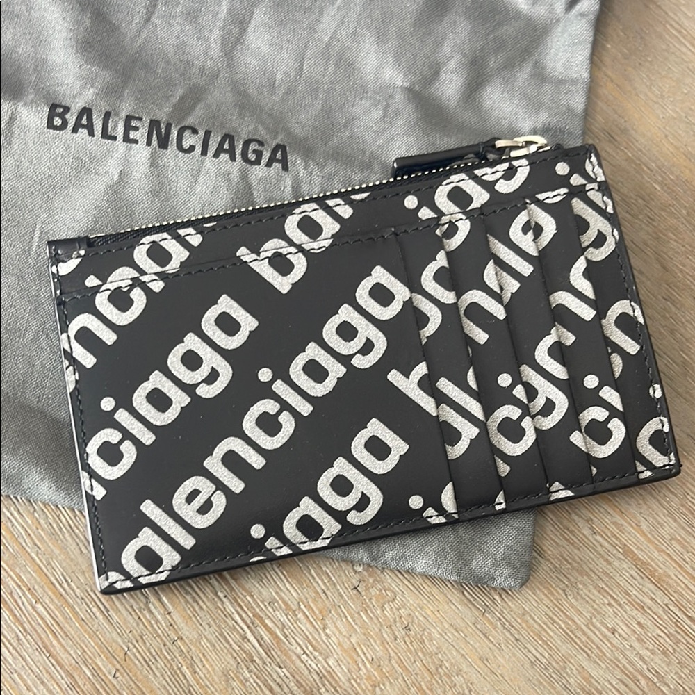 Balenciaga Black Logo cardholder